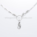 3mm 18"+2" silver stainless steel wholesale glass memory floating charms locket chain necklace jewelry